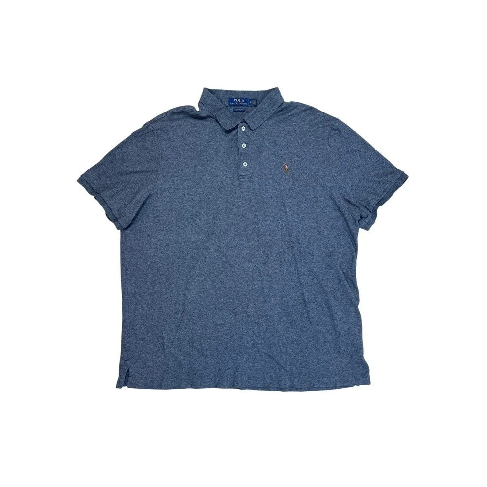 Polo Ralph Lauren Classic Fit Charcoal Gray Cotton Polo Shirt Men's XL